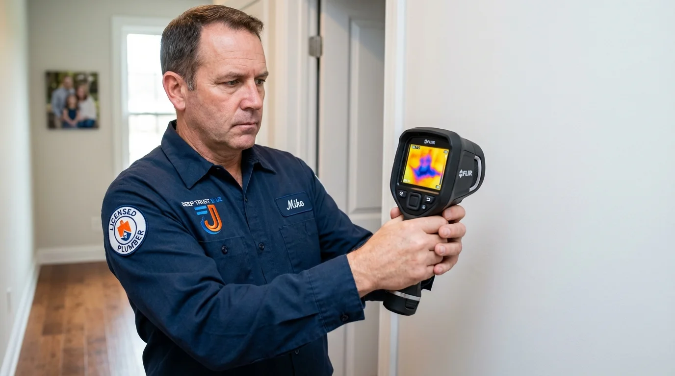 Thermal imaging leak detection by Johns Plumbing LLC in Gotha